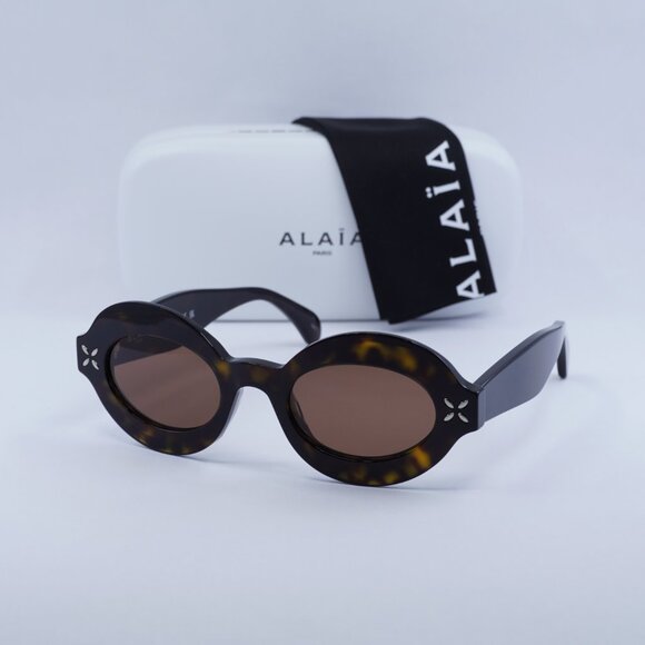 ?️ New Azzedine Alaïa AA0059S 003 Sunglasses - Havana Frame, Brown Lenses